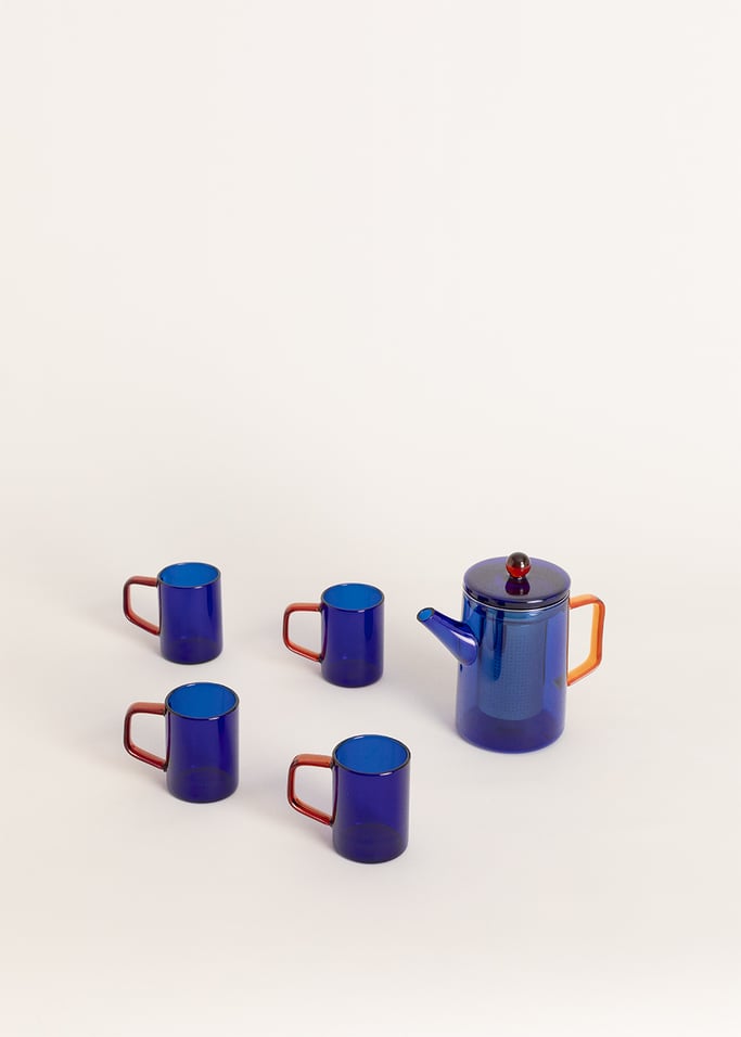 PACK AMBAR COLLECTION - Teapot with filter + 4 small cups, gallery image 1