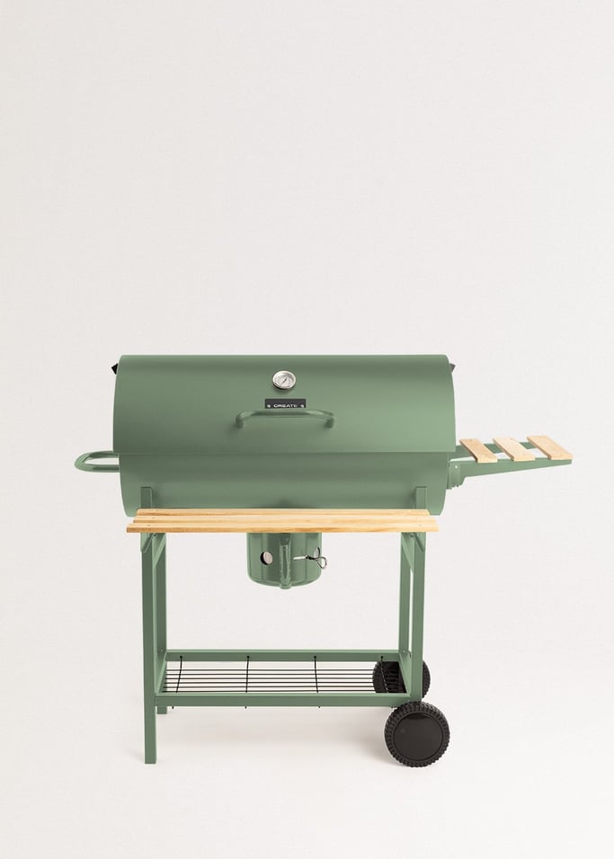 BBQ SMOKEY - Charcoal barbecue smoker with wheels, gallery image 1