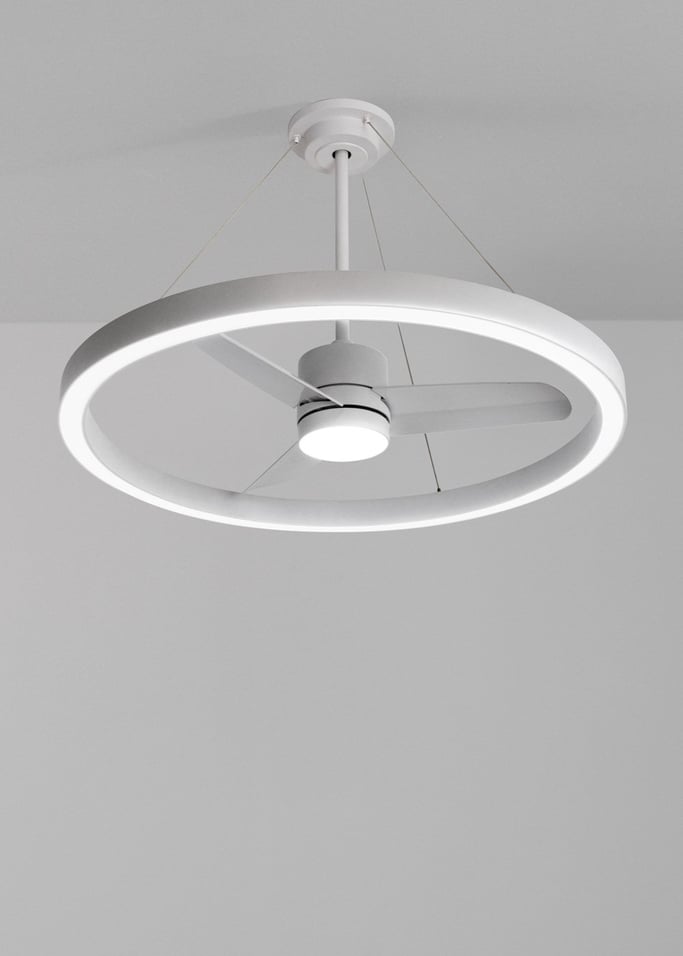 WIND HALO - Ceiling fan 36W silent Ø107cm with LED light ring, gallery image 1