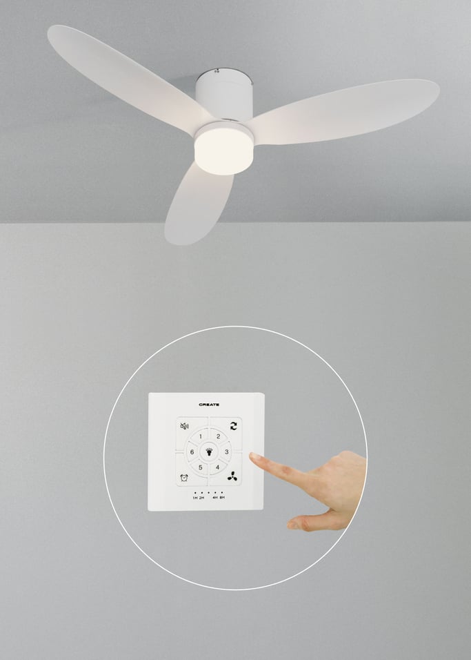 WIND LITE - 40W silent ceiling fan Ø132 cm suitable for indoor and outdoor use, gallery image 1