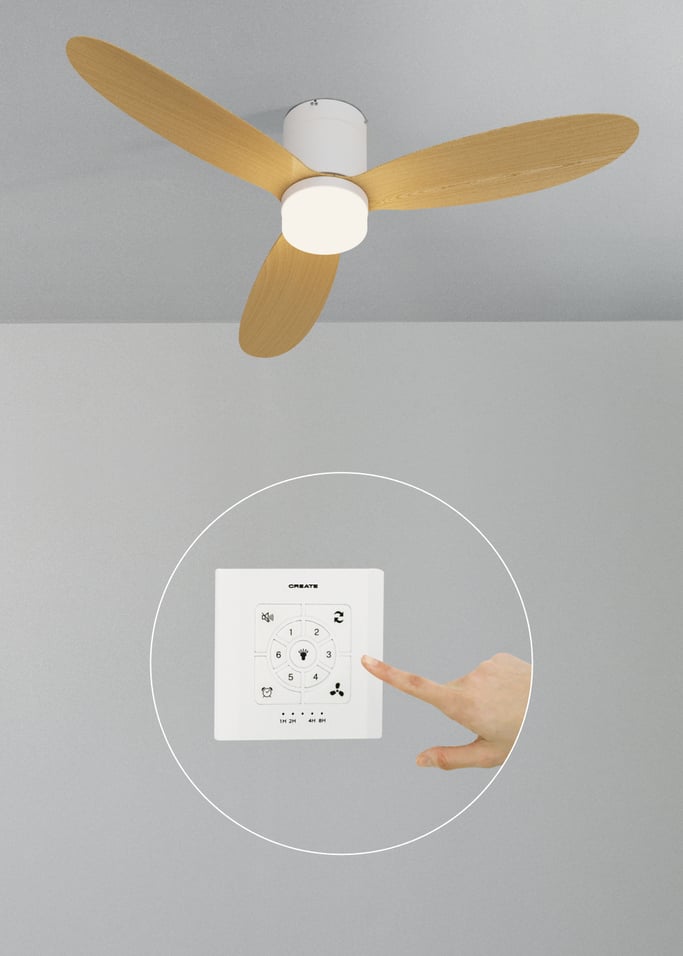 WIND LITE - 40W silent ceiling fan Ø132 cm suitable for indoor and outdoor use, gallery image 1