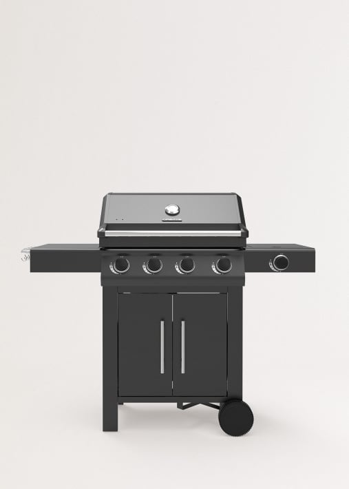 Buy BBQ GAS BURNER PRO - Gas barbecue with side burner and auxiliary table