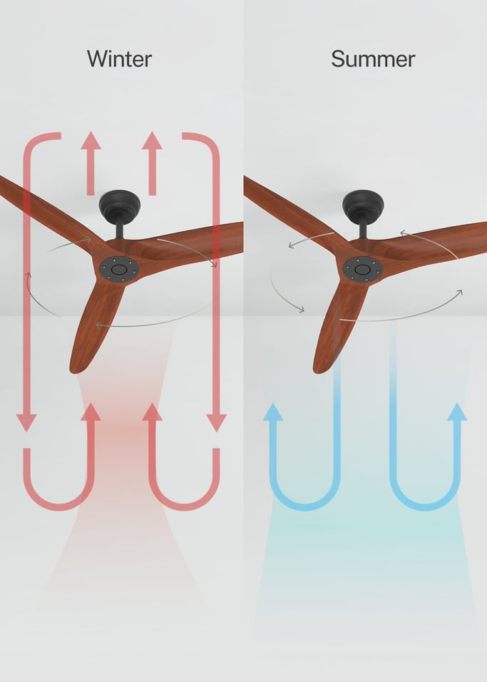 WIND CENTURY - Ceiling fan 40W silent Ø152 cm 100% wood, gallery image 2