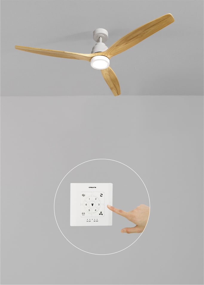 WIND STYLANCE - Silent 40W ceiling fan Ø132 cm 100% Holz, gallery image 1