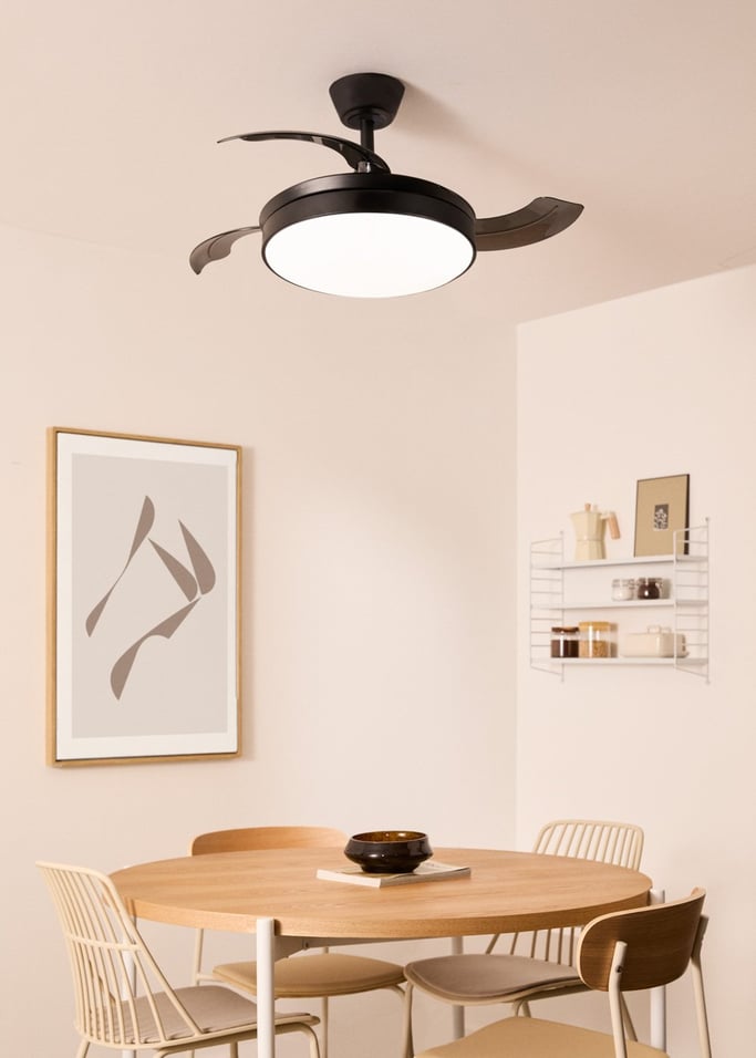 WIND CLEAR - Ceiling fan 40W silent retractable blades with LED light various sizes
, gallery image 3