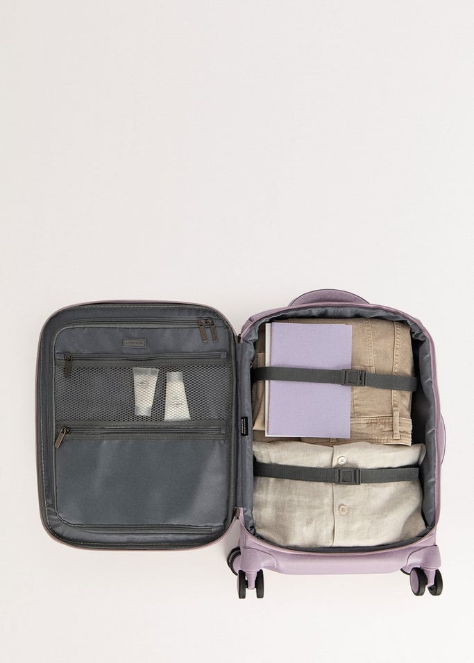 LUGGAGE STUDIO SOFT - Soft polyester suitcase with TSA lock and multidirectional wheels, gallery image 4