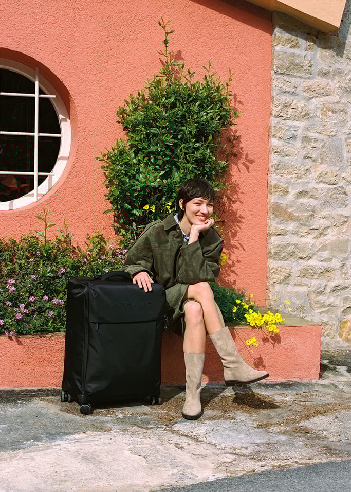 LUGGAGE STUDIO SOFT - Soft polyester suitcase with TSA lock and multidirectional wheels, gallery image 1