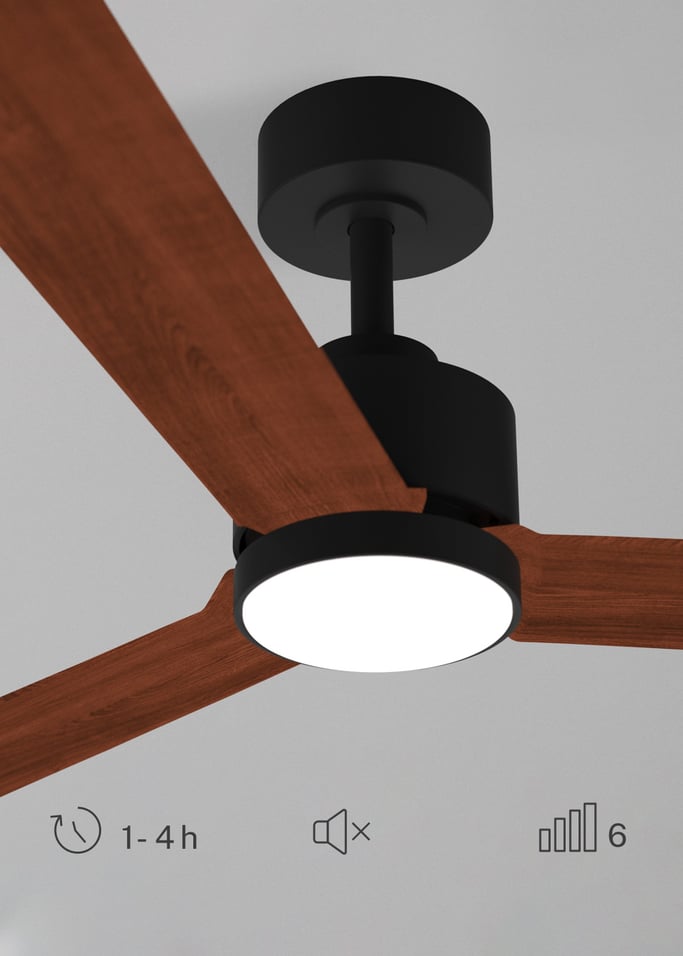 WIND MODERN - Silent 40W Ceiling Fan with LED Light Available in Various Sizes, gallery image 4