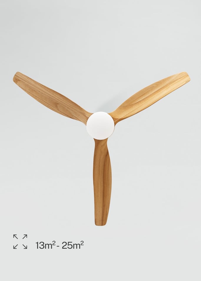 WIND CALM CONCRETE - Ventilador de techo 40W silencioso Ø132cm 100% madera con carcasa de yeso personalizable, imagen de galer&iacute;a 8