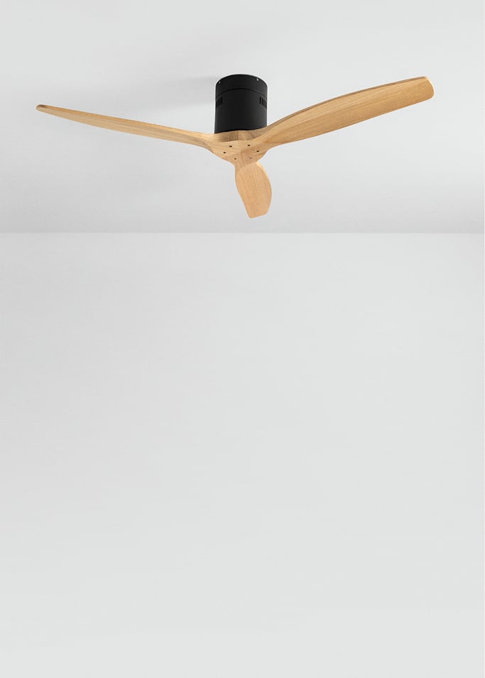 WIND CALM NATURAL WOOD - Silent 40W ceiling fan 100% wood various sizes, gallery image 2