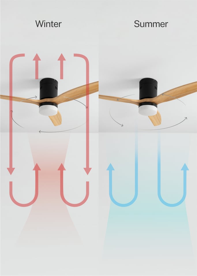 WIND CALM NATURAL WOOD - Silent 40W ceiling fan 100% wood, gallery image 3