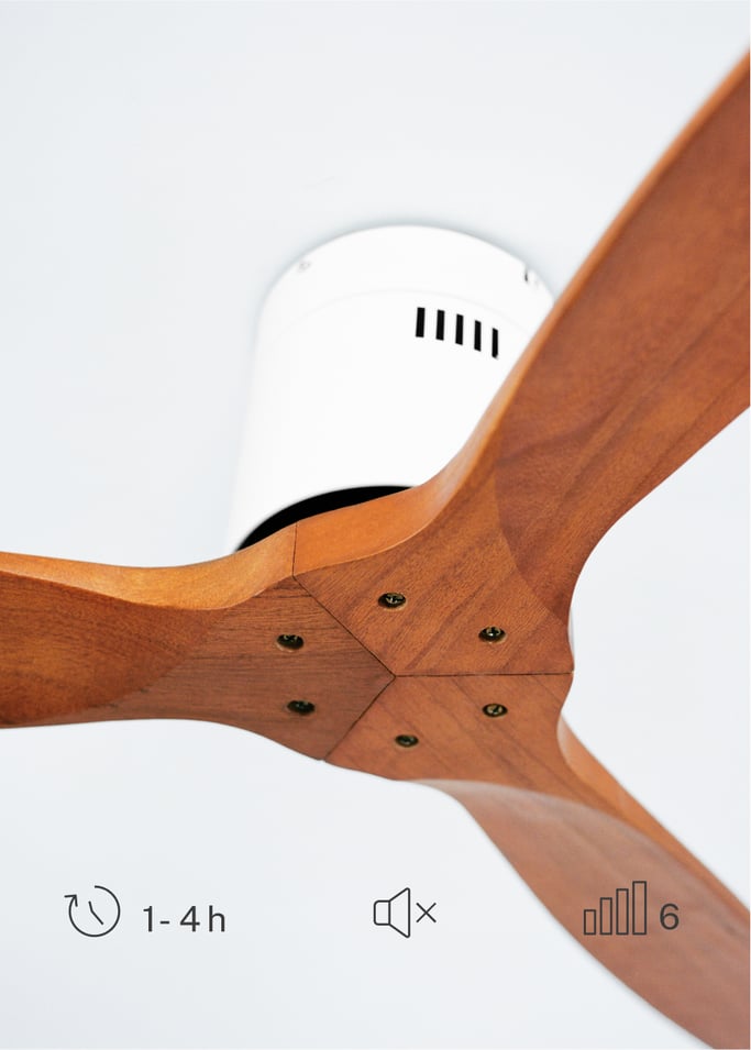 WIND CALM NATURAL WOOD - Silent 40W ceiling fan 100% wood, gallery image 4