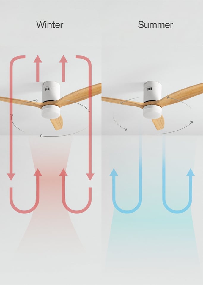 WIND CALM NATURAL WOOD - Silent 40W ceiling fan 100% wood, gallery image 3