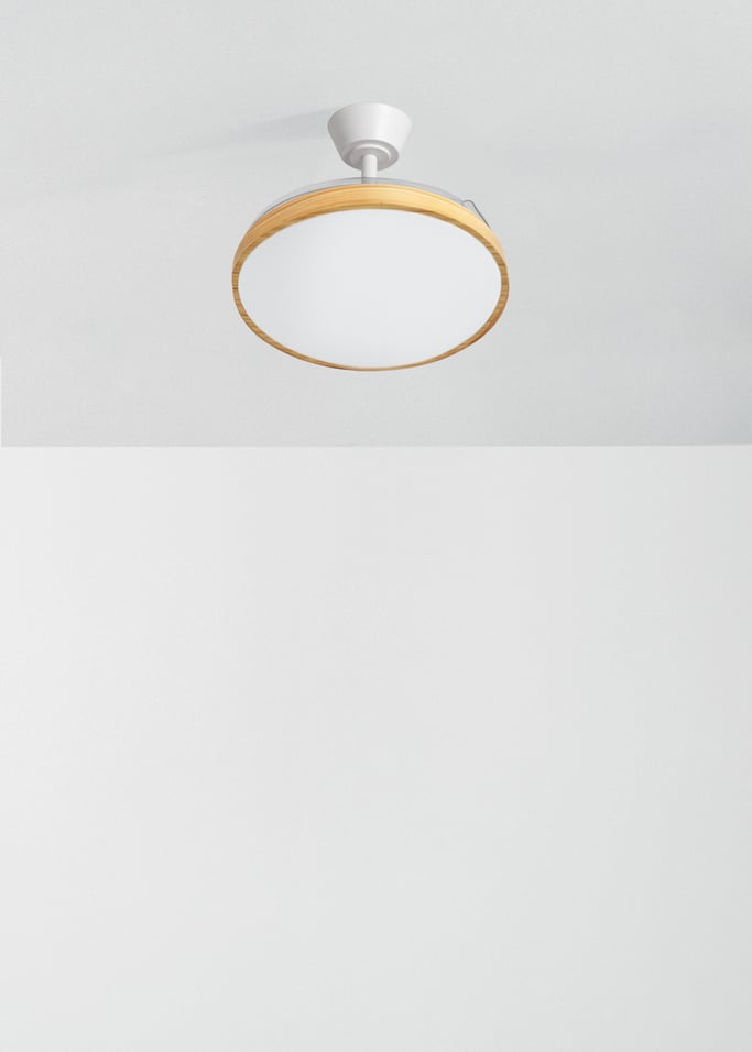 WIND CLEAR STUDIO - 40W ceiling fan, silent, with retractable blades and LED light, various sizes, gallery image 2