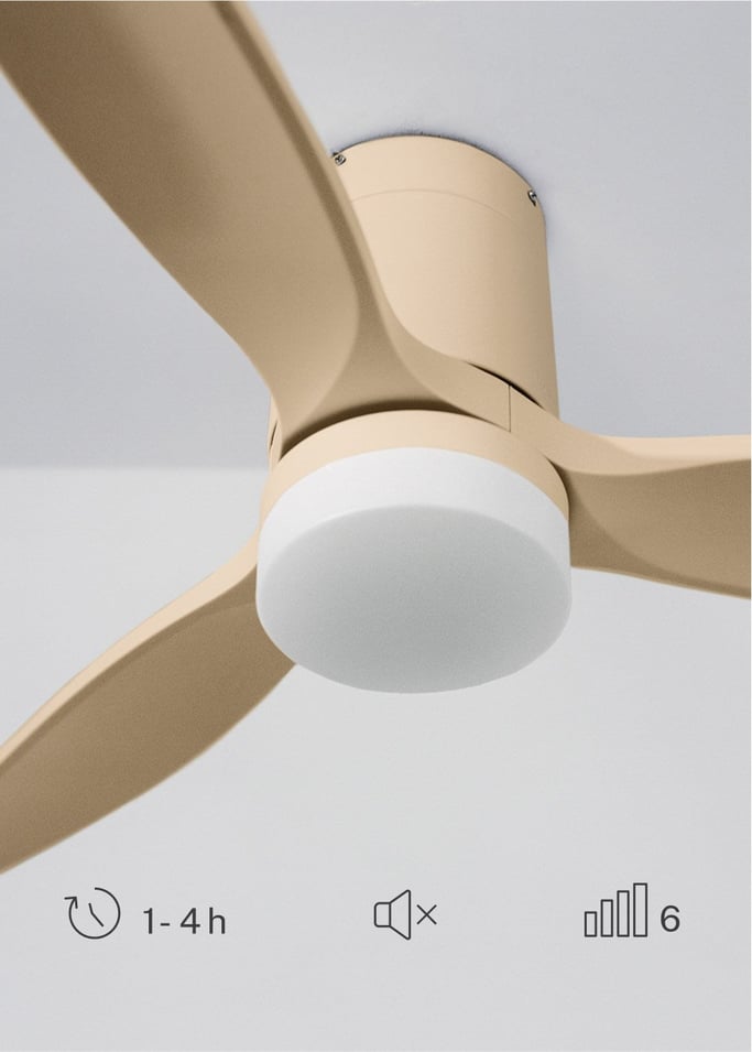 WIND CALM - Quiet 40W ceiling fan with technical ABS blades various sizes, gallery image 5