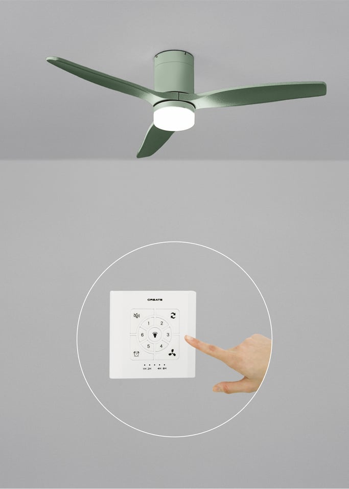 WIND CALM - Quiet 40W ceiling fan with technical ABS blades various sizes, gallery image 2