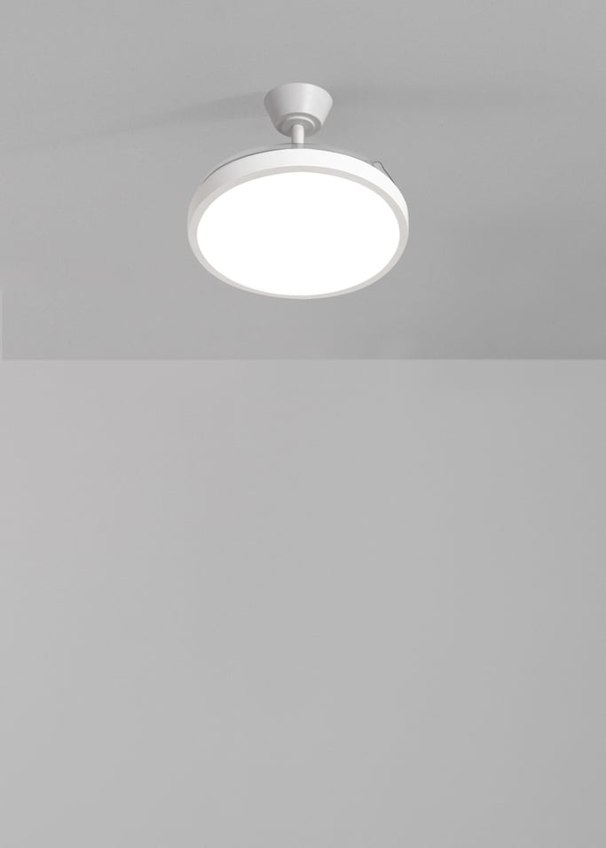 WIND CLEAR STUDIO - 40W ceiling fan, silent, with retractable blades and LED light, various sizes, gallery image 2