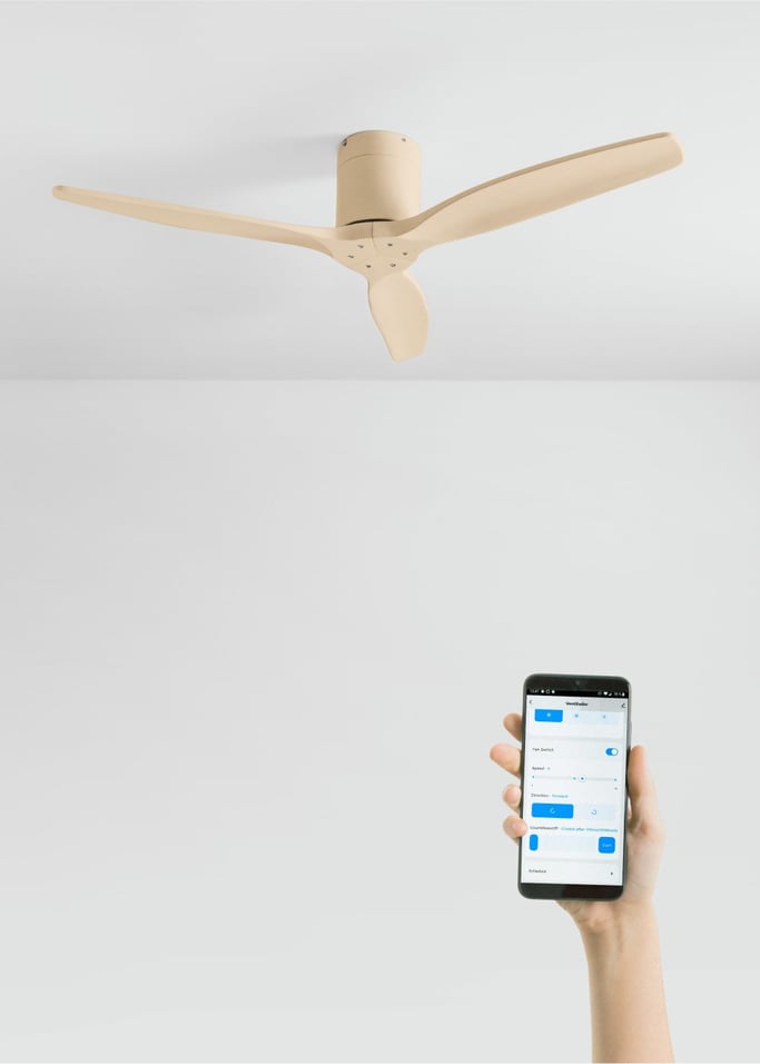 WIND CALM - Quiet 40W ceiling fan with technical ABS blades various sizes, gallery image 2