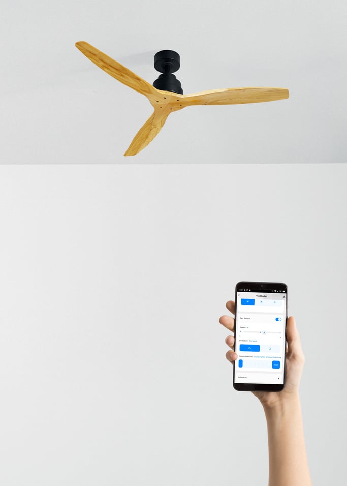 WIND STYLANCE - Silent 40W ceiling fan 100% wood various sizes, gallery image 2