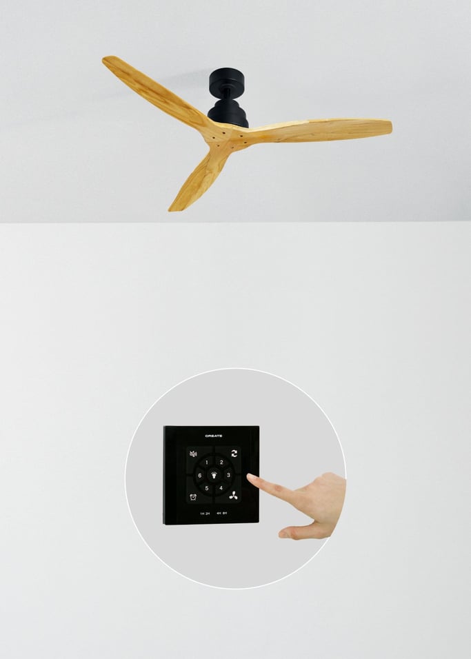WIND STYLANCE - Silent 40W ceiling fan 100% wood various sizes, gallery image 2