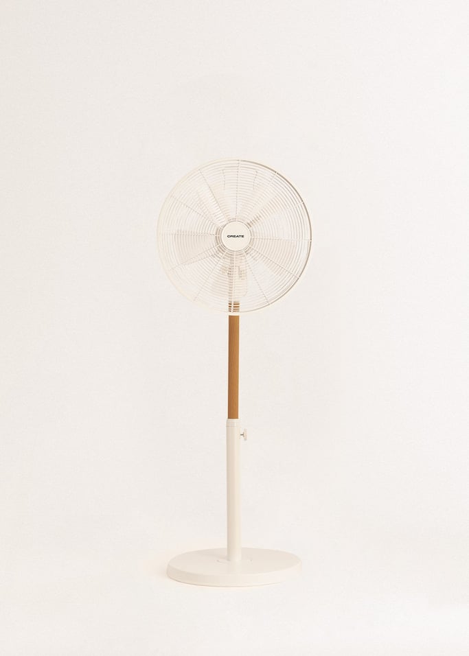 AIR STAND WOOD - 50W Oscillating Retro Style Standing Fan, gallery image 2