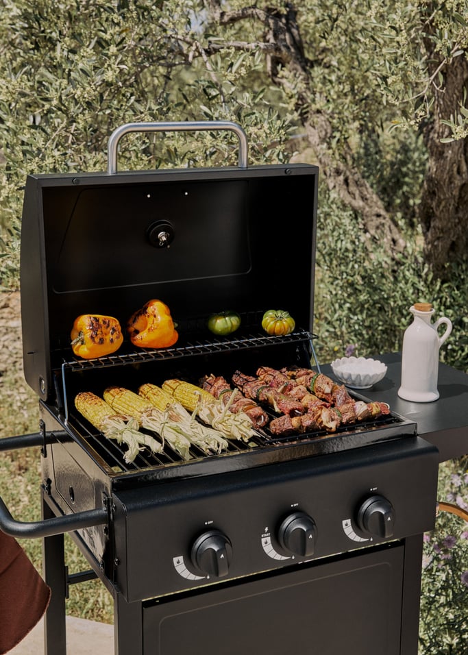 BBQ GAS BURNER - 9kW gas barbecue with 3 burners and a foldable table, gallery image 2