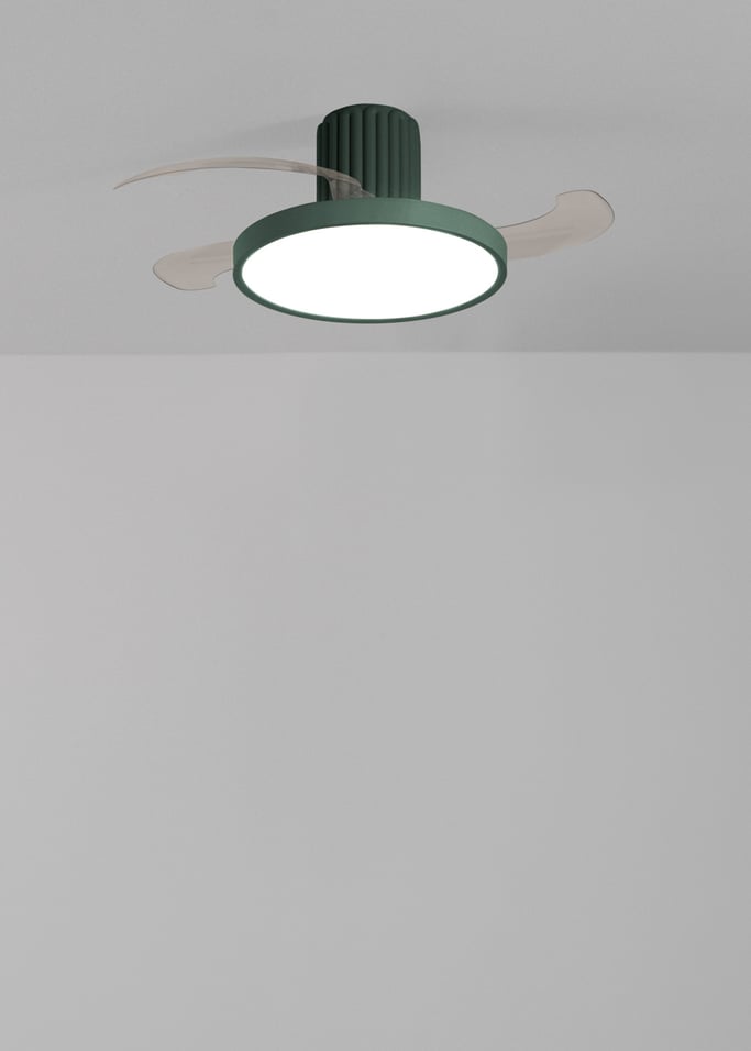 WIND CLEAR SCULPT - 40W silent ceiling fan Ø114 cm retractable blades with LED light, gallery image 4