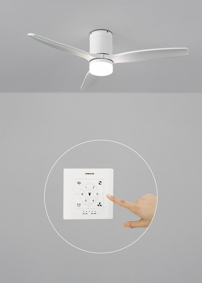 WIND CALM - Quiet 40W ceiling fan with technical ABS blades various sizes, gallery image 2