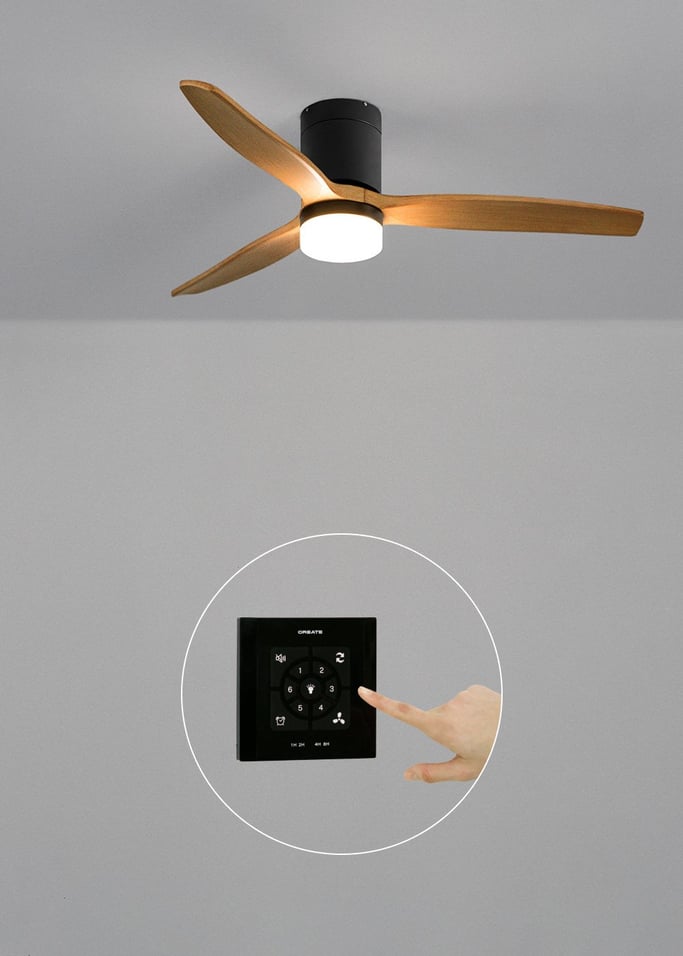 WIND CALM - Quiet 40W ceiling fan with technical ABS blades various sizes, gallery image 2