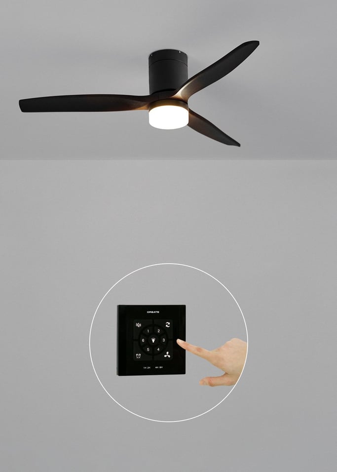 WIND CALM - Quiet 40W ceiling fan with technical ABS blades various sizes, gallery image 2