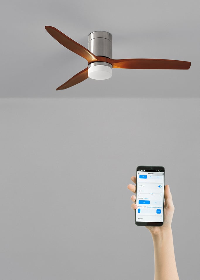 WIND CALM - Quiet 40W ceiling fan with technical ABS blades various sizes, gallery image 2