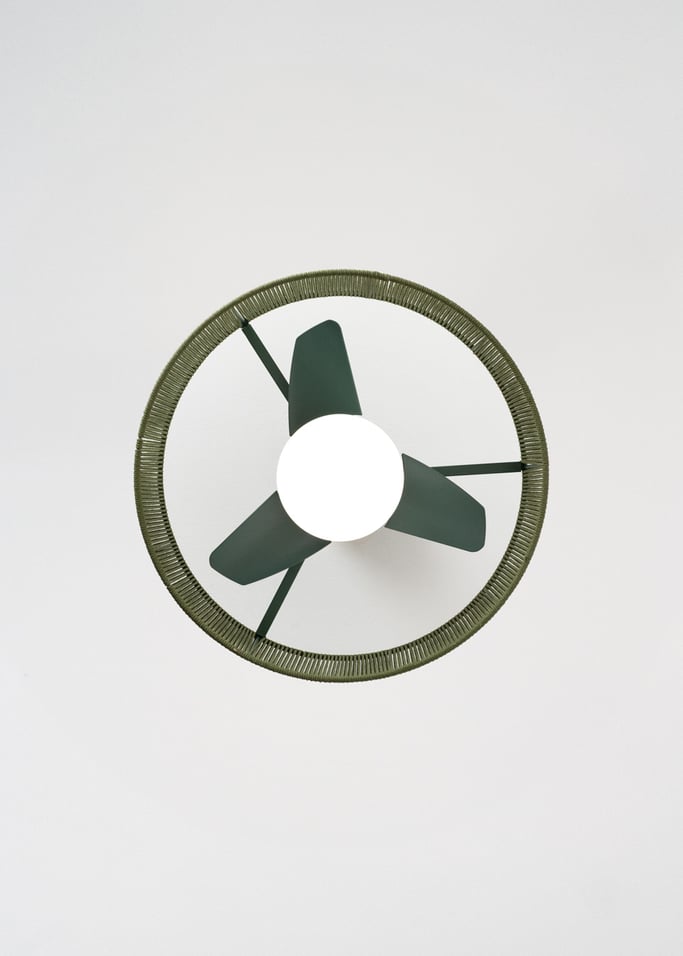 WIND LAMP WOVEN - Silent 25W Ceiling Fan with LED Light, gallery image 7