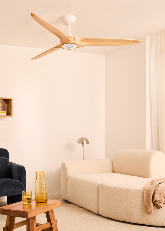 WIND CENTURY - Ceiling fan 40W silent Ø152 cm 100% wood, gallery image 1