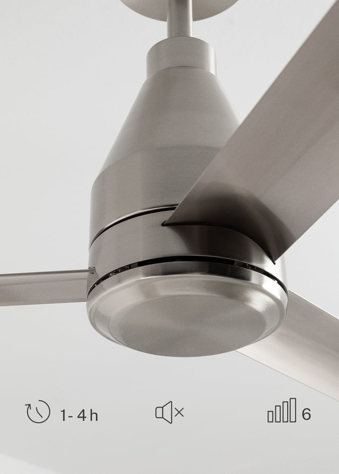 WIND STEEL - Silent 40W Ceiling Fan Ø132 cm, gallery image 5