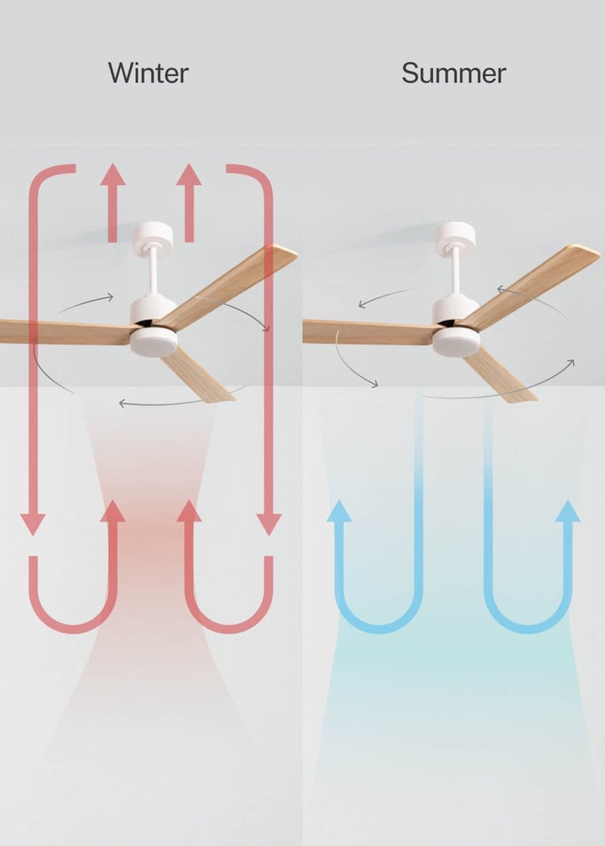 WIND MODERN - Silent 40W Ceiling Fan with LED Light Available in Various Sizes, gallery image 3