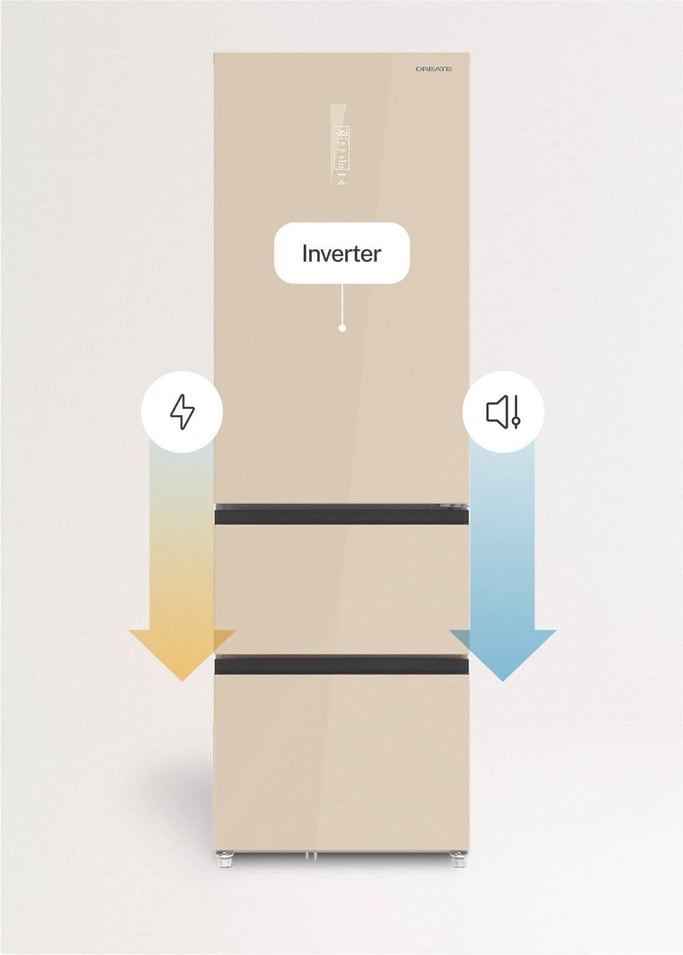 FRIDGE STUDIO COMBI PRO FLEX 401 - Italian Style Fridge 401L No Frost with Space Pro and Care+, gallery image 7