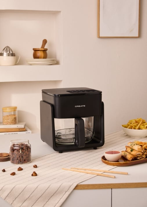 Buy AIR FRYER STUDIO CRYSTAL - 4.2L Glass Air Fryer with Optional Steamer