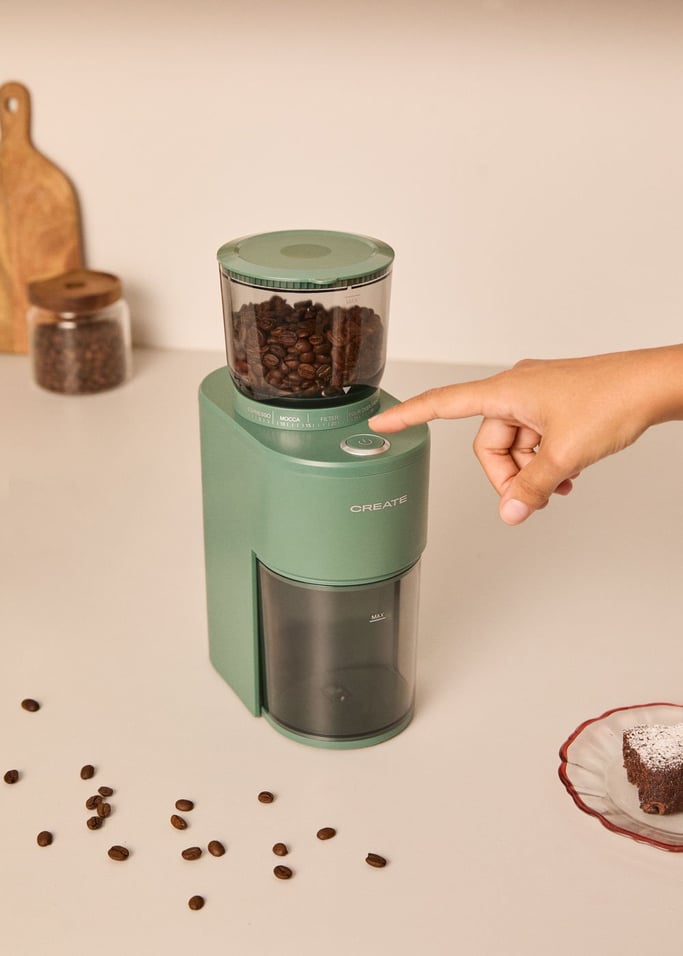 COFFEE GRINDER STUDIO PRO - Coffee grinder with container and 38 grind settings, gallery image 2