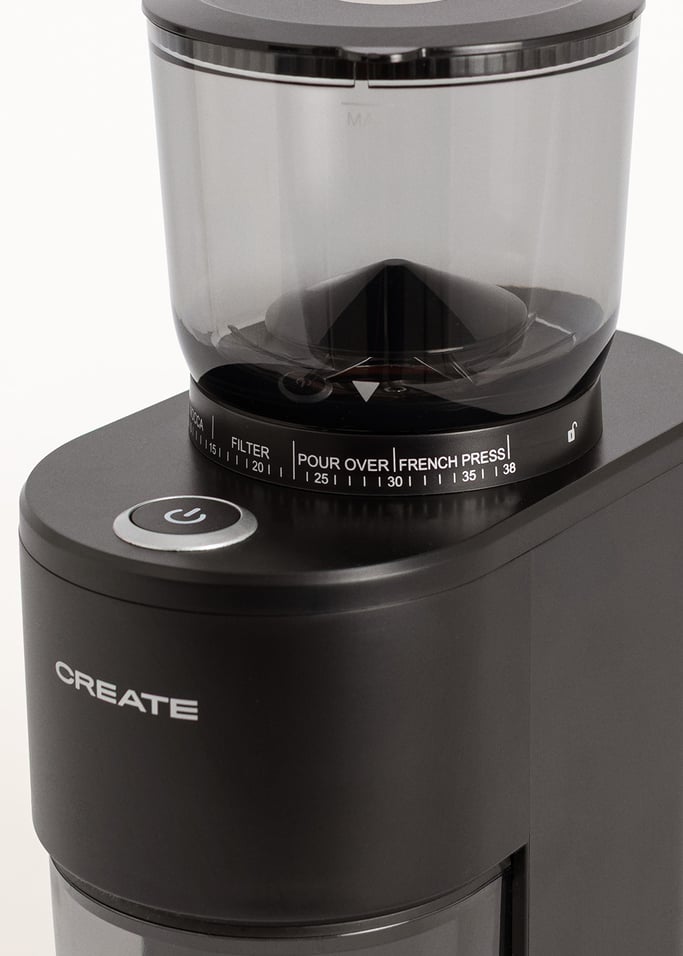 COFFEE GRINDER STUDIO PRO - Coffee grinder with container and 38 grind settings, gallery image 9
