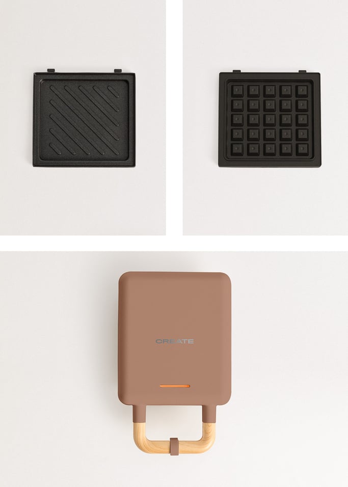 STONE STUDIO - Sandwich grill and waffle maker with removable plates, gallery image 8