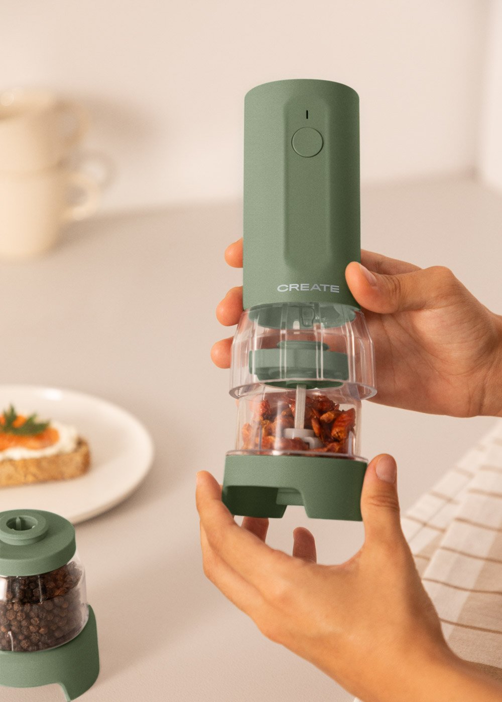 Electric Spice Grinder with Interchangeable Containers - SPICE GRINDER ...