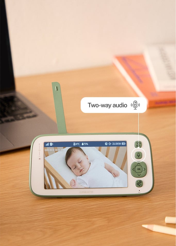 BABY CAM CONNECT PRO - Baby monitor camera with Wi-Fi, display and two-way audio, gallery image 4