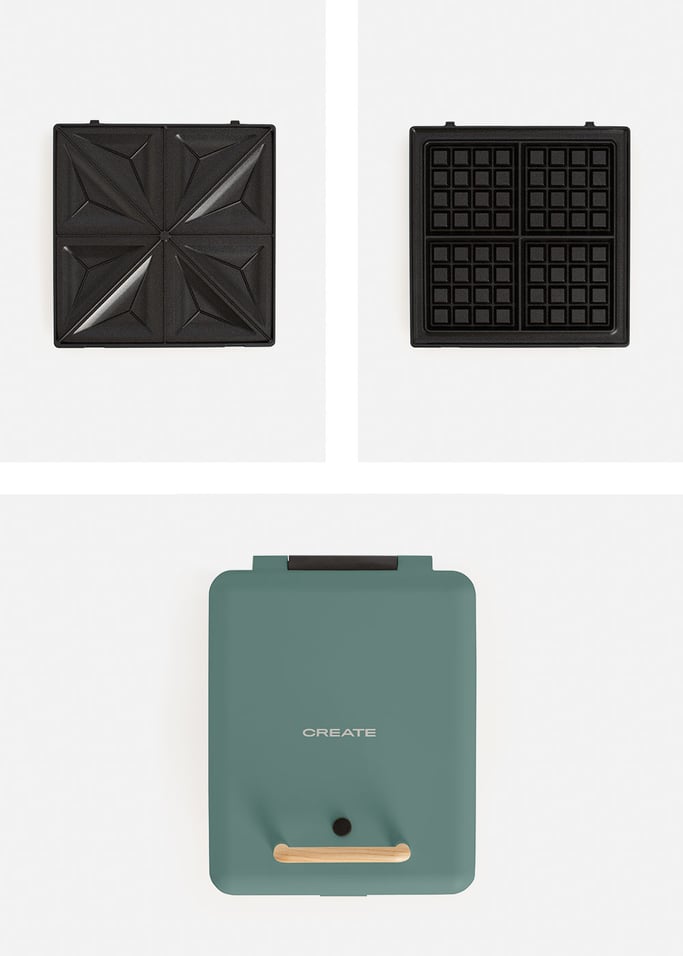 STONE STUDIO - Sandwich grill and waffle maker with removable plates, gallery image 11