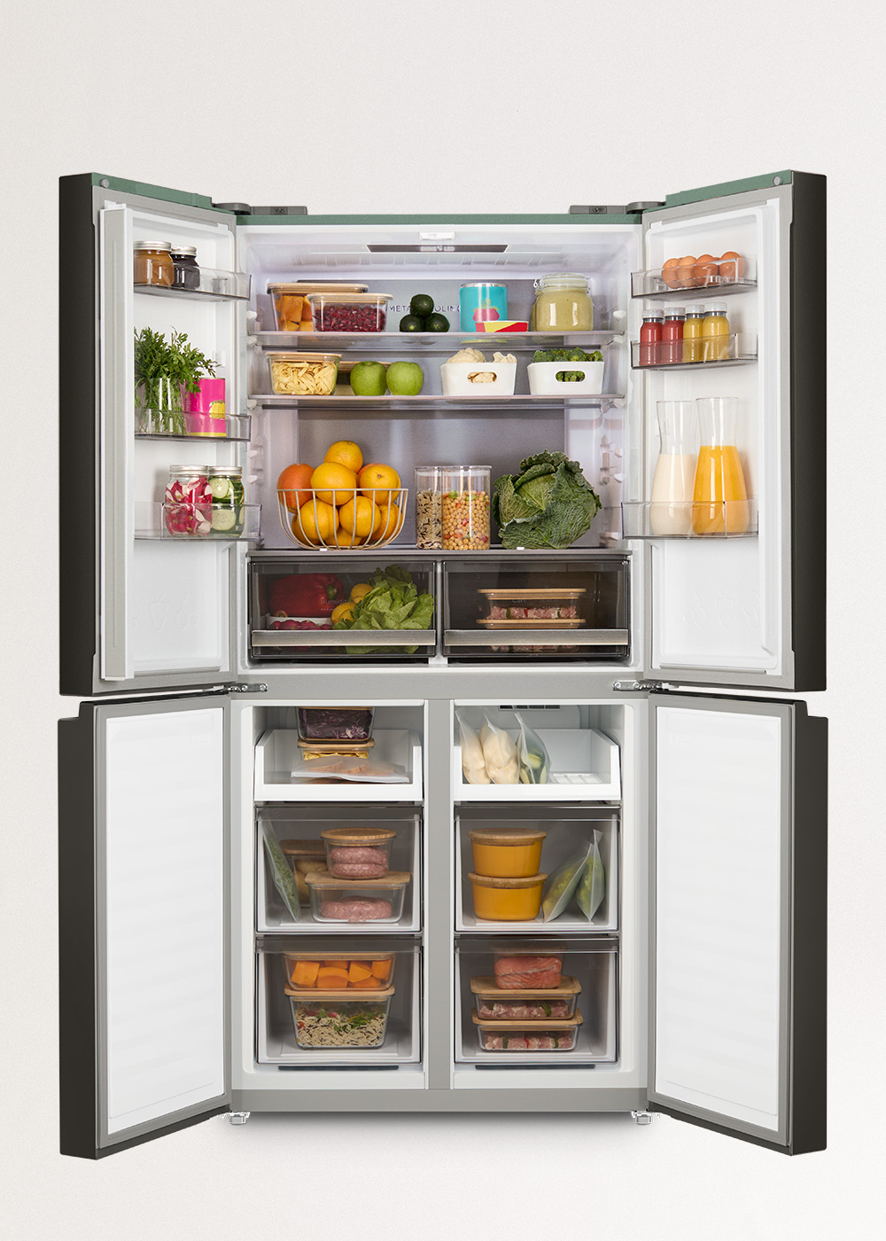 Cross door style refrigerator 4 doors 503L No Frost with Care+