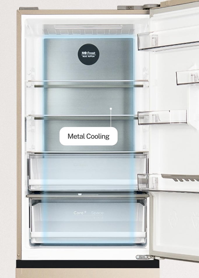 FRIDGE STUDIO COMBI PRO FLEX 401 - Italian Style Fridge 401L No Frost with Space Pro and Care+, gallery image 9