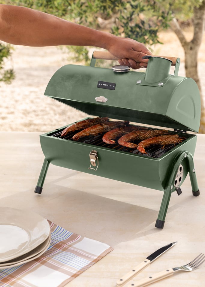 BBQ SMOKEY COMPACT - Portable charcoal smoker barbecue, gallery image 2