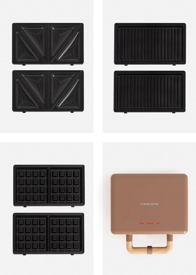 STONE STUDIO - Sandwich grill and waffle maker with removable plates, gallery image 10