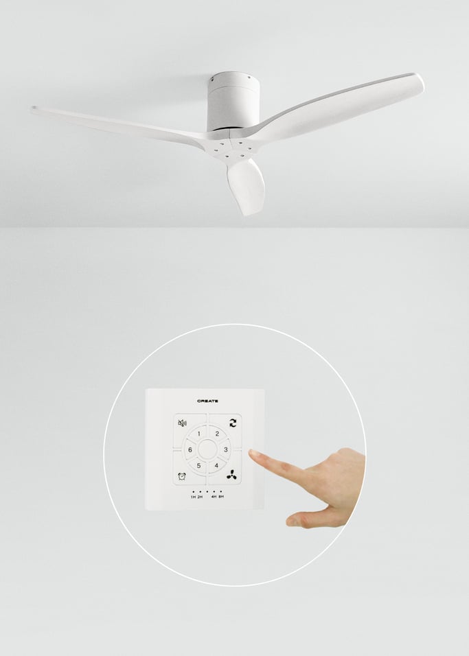 WIND CALM - Quiet 40W ceiling fan with technical ABS blades various sizes, gallery image 2