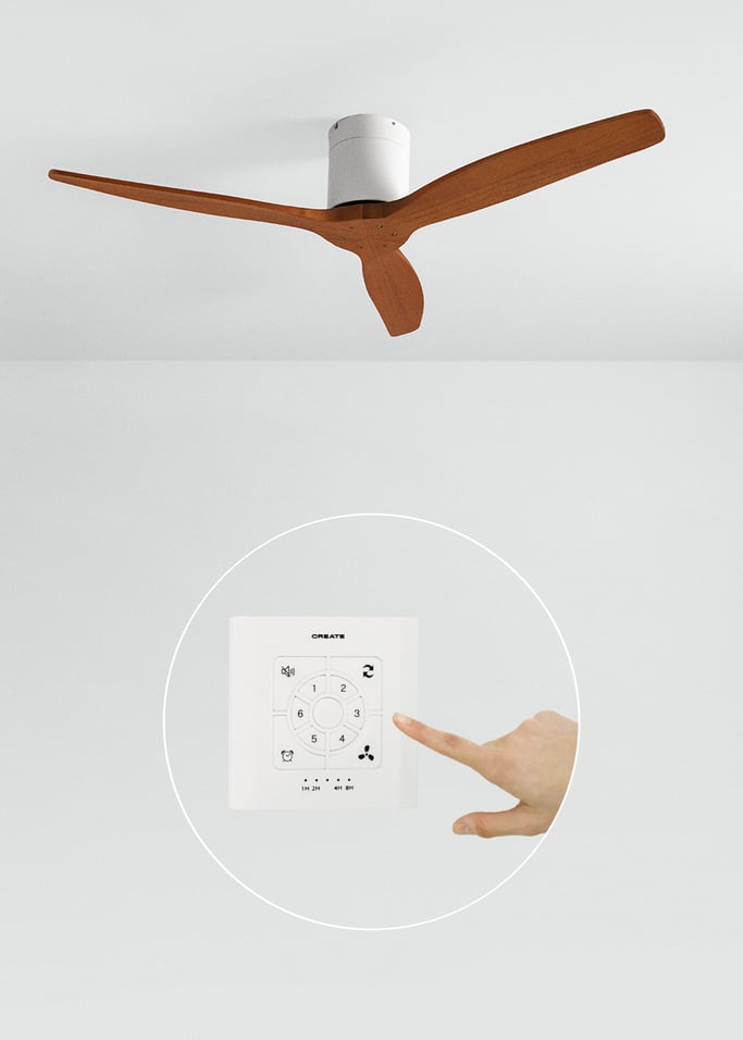WIND CALM - Quiet 40W ceiling fan with technical ABS blades various sizes, gallery image 2