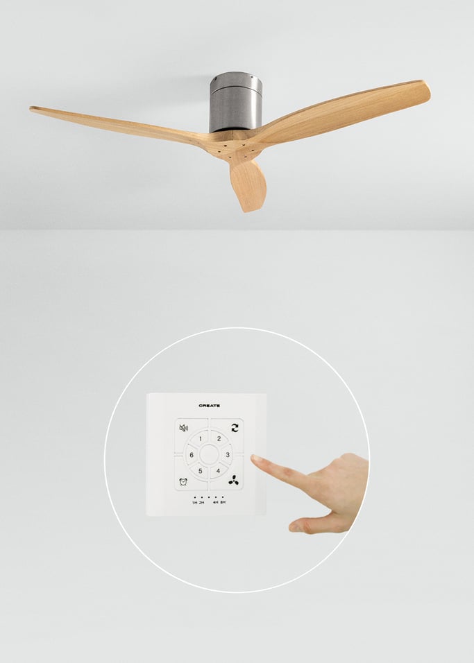 WIND CALM - Quiet 40W ceiling fan with technical ABS blades various sizes, gallery image 2